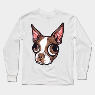 Brown Boston Terrier Long Sleeve T-Shirt